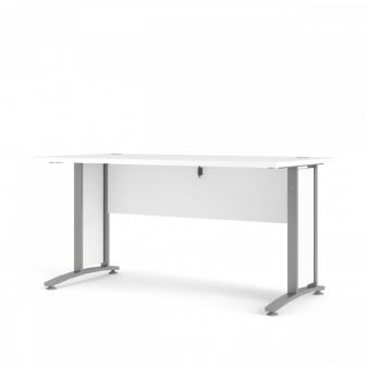 Zobrazit detail zboží: Kancelářský stůl Prima 80400/71 bílý/stříbrné nohy (Psací stoly)