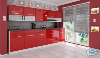 Zobrazit detail zboží: Kuchyňská linka Atractive červená 260cm (Kuchyně moderní)