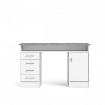 Zobrazit detail zboží: Psací stůl Function 42011 bílá/beton (Psací stoly)