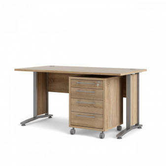 Zobrazit detail zboží: Kancelářský stůl s pojízdným kontejnerem Prima 80400/35 dub sonoma (Psací stoly)