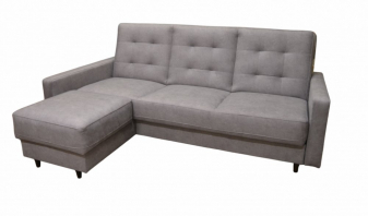 Zobrazit detail zboží: Gauč s taburetem Damil šedý levý (Pohovky a gauče)